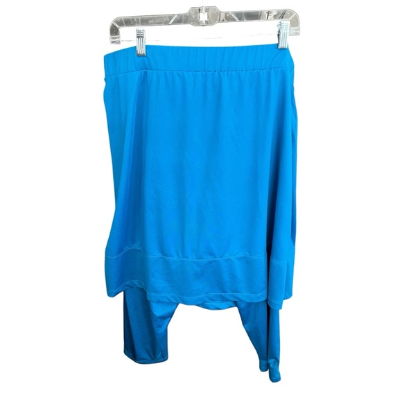 Snoga Ankle Fit Athletic Skirt with Leggings Electric Blue Plus Size Women's 3X - Picture 2 of 4